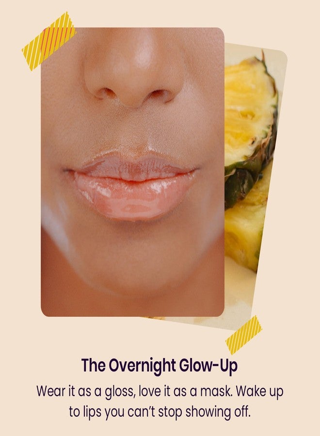 Sweetums Pineapple Lip Balm with Vitamin E Oil – Hydrating Lip Treatment & Overnight Repair Mask – Vegan Lip Care with Built-In Mirror and Applicator – Glossy Finish for Dry, Chapped Lips – 0.15 oz - Image 2